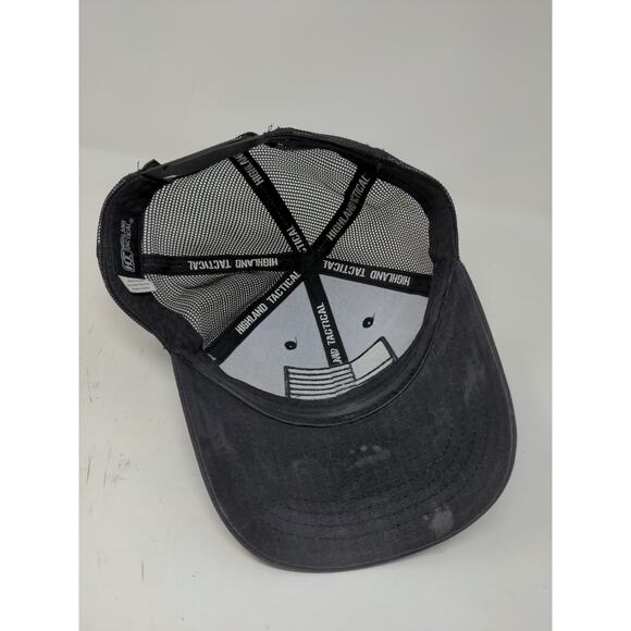 Highland Tactical Patriotic Hat Mesh Back Snapback Embroidered Flag Black OSFM - Picture 8 of 11